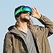 OutdoorMaster Ski Goggles PRO - Frameless, Interchangeable Lens 100% UV400 Protection Snow Goggles for Men & Women (Green Frame VLT 18% Grey Lens with Full REVO Green and Free Protective Case)