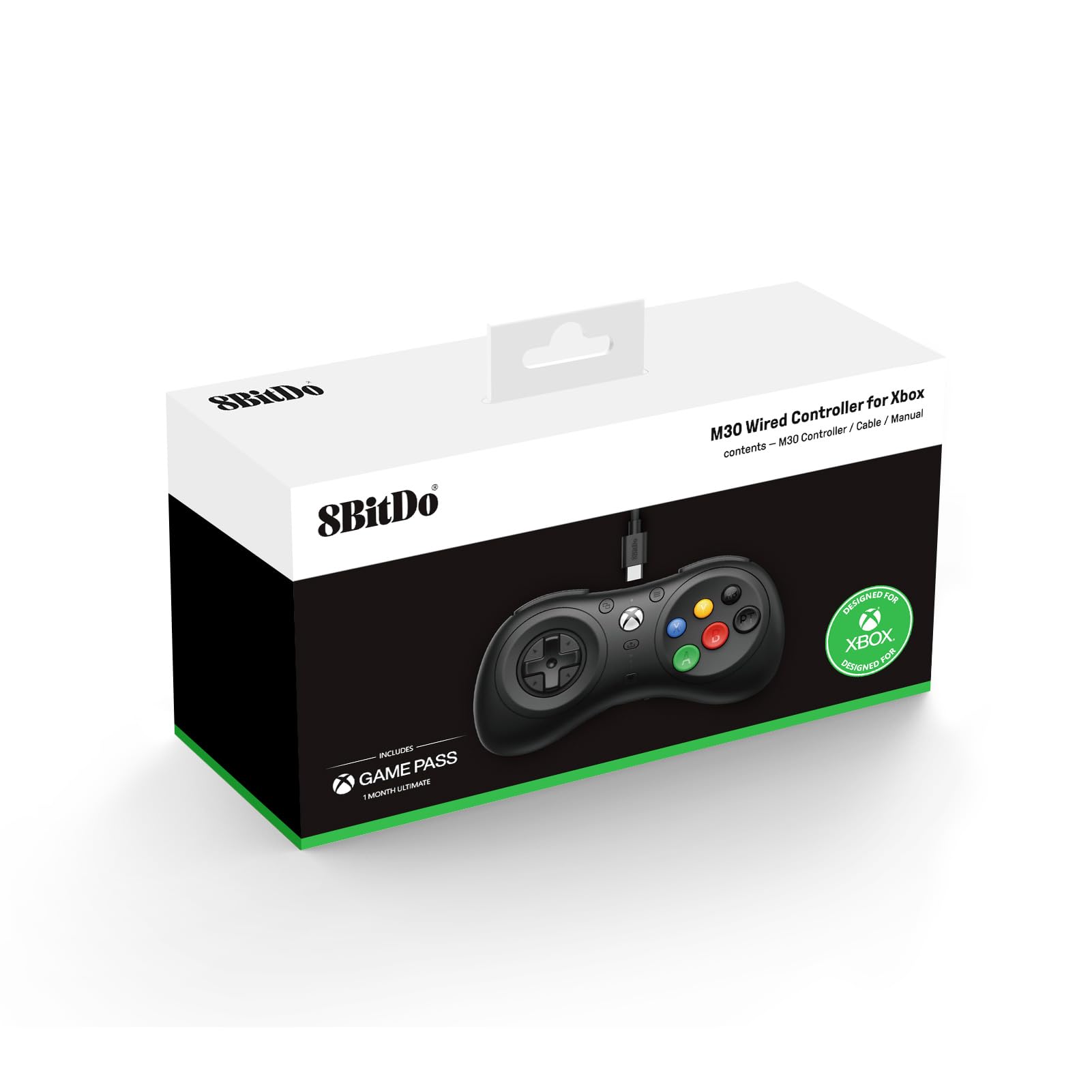 8Bitdo M30 Wired Controller for Xbox Series X|S, Xbox One, and Windows with 6-Button Layout - Officially Licensed