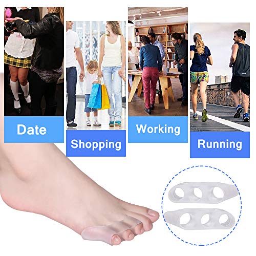 Pinky Toe Separator/Protectors, Tailors Bunion Corrector, Gel Toe