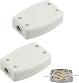 Fantasyon 2 Pack 3-Terminal Junction Box 13A 250V Cable Joiner White view 1