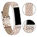 Vancle Fitbit Alta (HR) Band / Fitbit Alta HR 2017 Leather Wristband Adjustable Replacement Accessories Strap with Buckle for Fit bit Alta (Rose Gold)