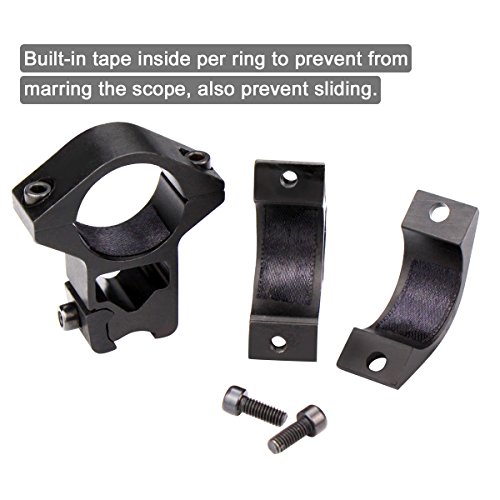 Modkin Scope Rings Modkin 11mm Dovetail Scope Mounts for 1” Scope Tube High Profile for ...