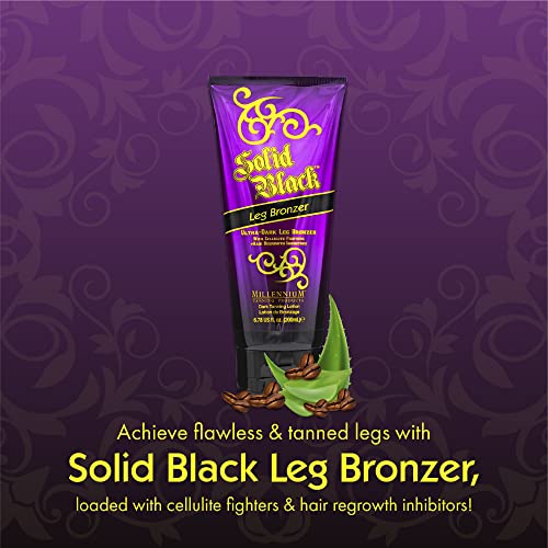Millennium Tanning Solid Black Leg Bronzer Tanning Lotion w