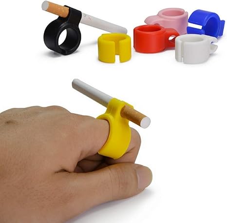 Zy 10 Pc Weiche Silikon Zigarettenhalter Fur Alle Raucher Hands Free Zigaretten Finger Ring Halter Fur Raucher Fahren Typing Trinken Play Games Amazon De Kuche Haushalt