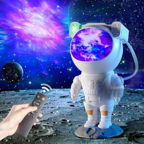 Dienmern Astronauts Starry Sky Projector, LED Galaxy Projector with Remote Control Galaxy Light Projector Adults Bedroom Room Decoration, Gifts for Kids & Adults