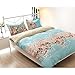 Vaulia Lightweight Microfiber Duvet Cover Set, Vintage Flower Pattern Design - Queen Size
