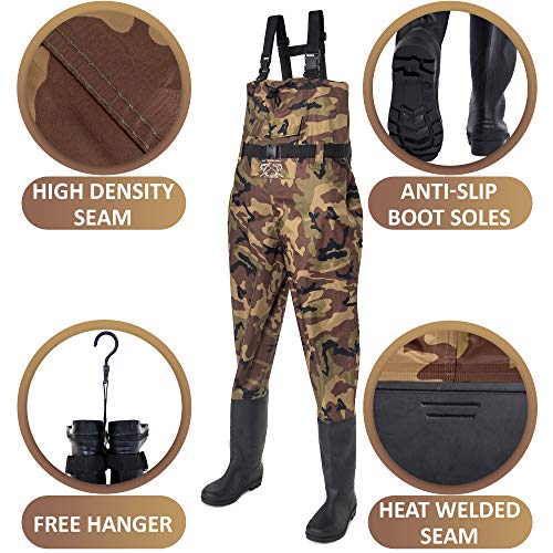 Fly Fishing Hero Chest Waders for Men with Boots Hunting Waders Fishing