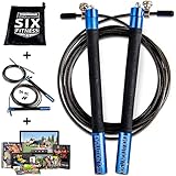 Evolution Six Jump Rope Crossfit Style Adjustable Sped Rope By Fitness | The Perfect Crossfit Jump Rope For Boxing, MMA | Extra Speed Cable And Workout System Included | Pro Jumprope