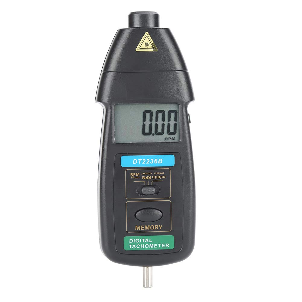 Professional Tach Meter Handheld Speed Detector Photo/Contact Tachometer Surface Rotation Tester