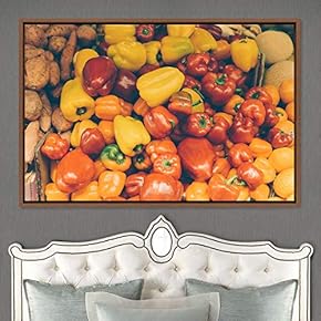signwin Framed Canvas Wall Art Vibrant Vegetables Citrus...