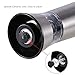 Deik Electric Pepper Grinder, Salt Pepper Mill, Gravity Battery Powered Salt Grinder with Adjustable Ceramic Coarseness, Electronic Black Pepper Mill, Sliver