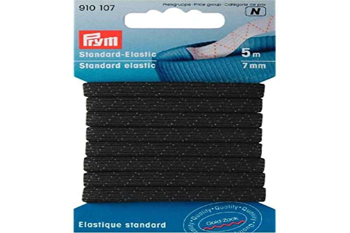 Prym - Prym Black (7mm, 5m) Standard Elastic - 1 Count