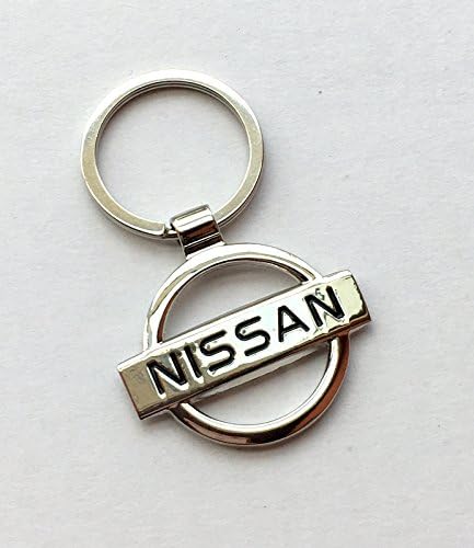 Nissan Metal Double Sided Silver Key Chain New in Box