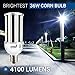 HyperSelect 36W LED Corn Light Bulb, Street and Area Light, E26 Medium Screw Base, 200 Watt Equivalent, Metal Halide Replacement, 4100 lumen, 5000K (Crystal White Glow), 360° Light, UL Listed