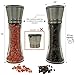 Improved Design Salt and Pepper Grinder Set, Black Pepper Mill Grinder & Sea Salt Grinder w/Adjustable Coarseness & Refillable Herb Grinder, Salt Grinder, Chef Spice Grinder Made of Stainless Steel