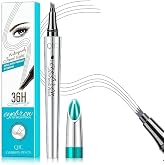 QIC 4 Tip Eyebrow Pencil, Microblading Eyebrow Pen, Waterproof Long-Lasting Brow Pencil for Natural Hair-Like Strokes, Light Brown