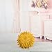 JW 3D Sunflower Accent Pillow Covers Handmade Floral Decorative Round Canvas Cushion Cases Home Sofa Car Bed Room Office Chair Decor Pillowcases with Filler Velvet Flowers 12 Inch Yellow