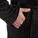 Ross Michaels Mens Robe Shawl Collar Wrap Style - Mid Length Plush Fleece Bathrobe (Black, Large/X-Large)