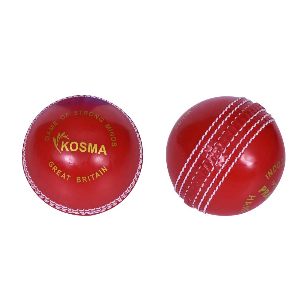 Kosma Cricket Incrediball Practice Balls (2 Pack) | Real Bounce allows players to develop their playing skills without risk of injury - Red color