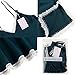 Ekouaer Sleepwear Womens Sexy Pajamas Set Silk Lingerie 2 Piece Satin Cami Shorts Set PJS Wife Gift Green Mudiem