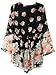 Persun Women Limited Black Floral Print Romper Playsuit With Long Flare Sleeves