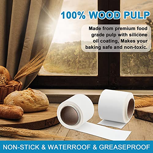 Cake Pan Liner Roll Pack of 2, P&P CHEF 1.85in x 111.5ft Baking