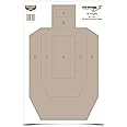 BIRCHWOOD CASEY 12" x 18" Eze-Scorer IPSC Practice Shoot-Up Brilliant White Paper Targets for Indoor and Outdoor Use