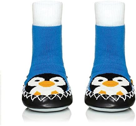 MOCCIS Pengy BRR Child/Junior - Leather Moccasins Slippers Socks