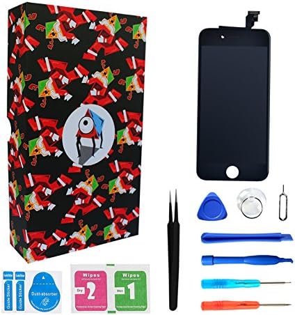 TAIGELI Alutata Replacement LCD Display Touch Screen and Assemble Tool Kit for iPhone 6 4.7-Inch, Black