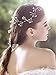 Yean Pearl Bride Wedding Hair Vine Silver Rhinestone Bridal Hair Piece Crystal Hair Accessories for Women and Girls