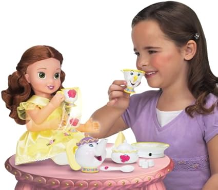 belle doll with tea set