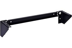 RackPath 2U Vertical Wall Mount Rack - Heavy Duty 125lbs Capacity Vertical Mounting Bracket