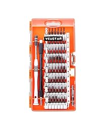 VEUSTAR Juego de destornilladores, S2 Steel 60 en 1 con 56 bits, Kit de destornillador magnético de precisión, Kit de herramientas de reparación profesional para teléfonos inteligentes, ordenadores, PC cristales portátil cámara dispositivos electrónicos