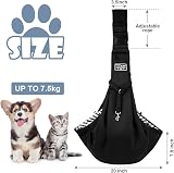 Adiwo Puppy Carrier Reversible Hands-Free Dog Sling for Small Medium Dogs view 2