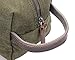 IBLUE Canvas Leather Travel Toiletry Organizer Shaving Dopp Kit Cosmetic Makeup Bag,#B4 (Army green)