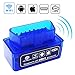 Car Wifi OBD 2, Mini OBD2 Scan Tool, Wsiiroon Mini Car OBD2 OBDII Scan Tool Auto Diagnostic Scanner Code Reader/Scan Tool Check Engine Light for IOS & Android (Blue)