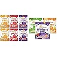 Happy Baby Organics Yogis Freeze-Dried Yogurt & Fruit Snacks, Variety Pack (Pack of 6) & Teether, 3 Flavor Variety Pack, 12 Count (Pack of 3)