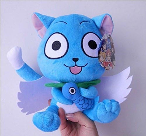 Anime Fairy Tail Blue Happy Plush Cat 10"