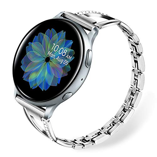 TRUMiRR Women Band for Galaxy Watch Active2 40mm 44mm / Watch 4 40mm 44mm,  Bling Diamond \u0026 Stainless Steel Watchband Quick Release Strap Jewelry  Wristband for Samsung Galaxy Watch Active 2 / Active | Pricepulse