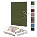Linen Scrapbook, Guest Book, 70 Black Pages Photo Album, 11.2 x 8.4 Inch DIY Photo Album, Great Craft Paper for Anniversary, Family, Wedding, Travel, Memory Book (Green)