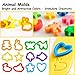 Dear Deer Clay Dough Tool Play Dough Tools for Kids with Capital Letters Cookie Cutters Various Shape Modeling Dough Clay Party Pack Mega Tool Playset 44 Pieces