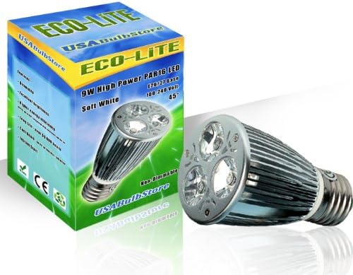 ECO-LITE DIMMABLE 9W LED PAR16 Flood 45 Soft White Light Bulb