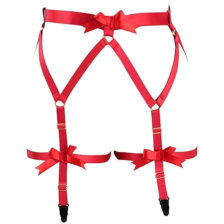 PETMHS Damen Strumpfhalter Bein Body Harness Garter Belt Taille Strümpfe Hosenträger Aufenthalte Bein Schenkel Strumpfband Pu