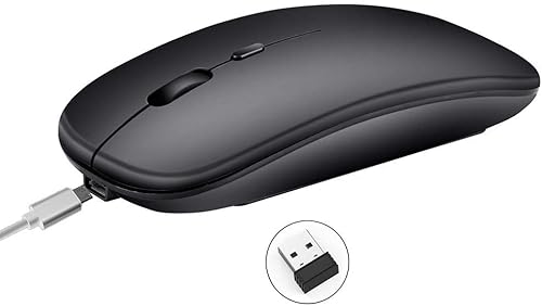 Download Souris Sans Fil, Souris Sans Fil Rechargeable Par USB, Souris D'ordinateur Portable Souris De Bureau 2,4G Silencieuse, Batterie Interne De 500 MAh, Facile À Transporter Pour La Maison Et Le Bureau PDF