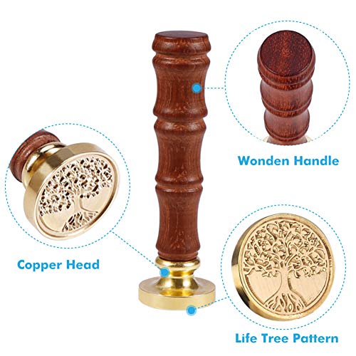 image for Sealing Wax, Anezus 12 Pcs Wax Seal Sticks with A Wax Stamp for Wax Se