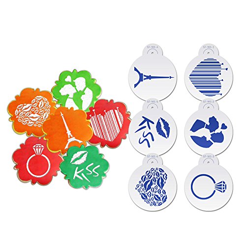 Art kitchenware 6pcs/set wedding cookie cake stencil se…