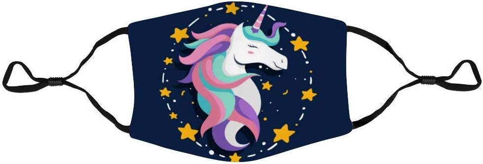 Girls Kids Novelty Anti-dust Reusable Face Protection Cute Colorful Unicorn Mouth Face Decoration
