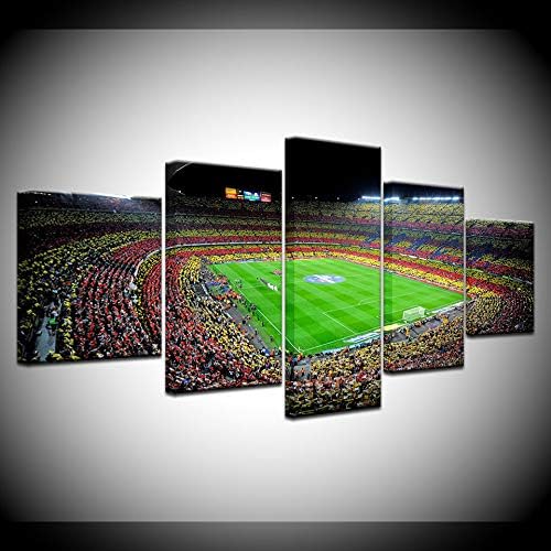 ZHFFYY Canvas Painting 5 Pieces Canvas Painting Spain Barcelona Sports Football 5 Pieces Wall Art Painting Modular Wallpapers Poster Print Home Decor