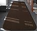 House, Home and More Skid-Resistant Carpet Runner - Chocolate Brown - 4 Feet X 27 Inches