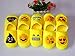 Imymax Unisex Emoji Cute Cartoon Slippers Warm Cozy Soft Stuffed Household Indoor Slippers (Label Size 38-39 = US7 - US8, Throw Kiss)